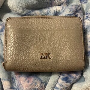 Michael Kors Pebbled Leather Wallet in Taupe